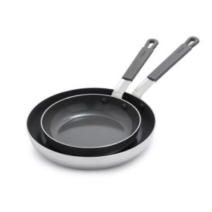 Stainless+Steel+PFAS-Free+Nonstick+2pc+Fry+Pan+Set