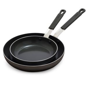 Ceramic+Nonstick+Aluminum+2pc+Fry+Pan+Set+Black