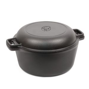 Commercial+Chef+5+Quart+Dutch+Oven+w+Skillet+Lid