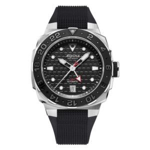 Men%27s+Seastrong+Diver+Extreme+Automatic+GMT+Black+Rubber+Strap+Black+Dial