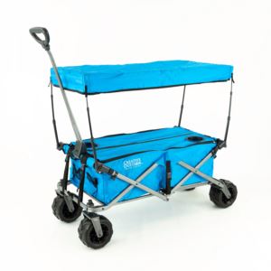 All-Terrain+Deluxe+Folding+Wagon+w%2F+Canopy+%26+Cooler+Rack+Sky+Blue