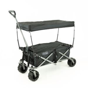 All-Terrain+Deluxe+Folding+Wagon+w%2F+Canopy+%26+Cooler+Rack+Black