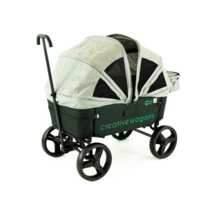 Buggy+Wagon+w%2F+Convertible+Canopy+Black+%26+Gray