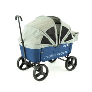 Buggy+Wagon+w%2F+Convertible+Canopy+Navy%2FBlue%2FGray