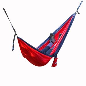 GO2+Traveler+Nylon+Hammock+Light+Gray%2FRed