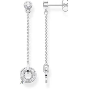 Thomas+Sabo+Circle+Earrings+with+White+Stones+Silver