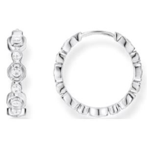 Thomas+Sabo+Circles+Hoop+Earrings+with+White+Stones+Silver