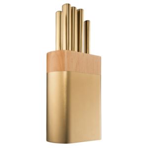 Daisho+Nara+6pc+Knife+Block+Brass