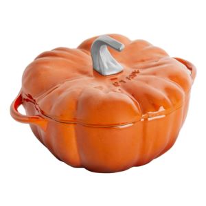 3.5qt+Cast+Iron+Pumpkin+Cocotte+Burnt+Orange