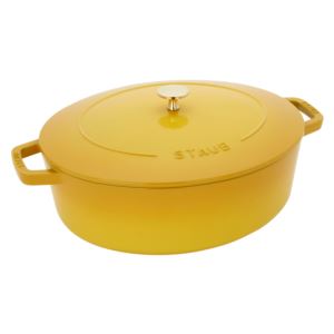 6.25qt+Wide+Cast+Iron+Dutch+Oven+Citron