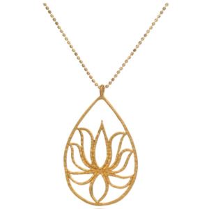 Satya+Gold+Teardrop+Lotus+24%22+Necklace