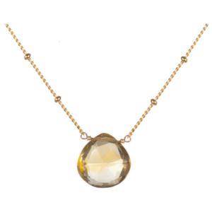 Satya+Abundance+Citrine+Gold+Teardrop+18%22+Necklace