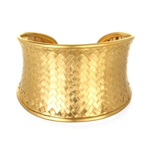 Satya+Medium+Gold+Woven+Cuff