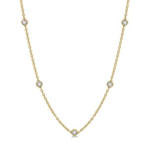 14k+Yellow+Gold+Diamonds+By+The+Yard+Necklace+1.00twt