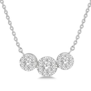 Diamond+Cluster+Necklace