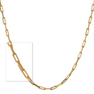 Classic+Paperclip+Link+Chain+Necklace+Gold