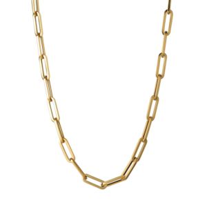 Chunky+Paperclip+Necklace+Gold