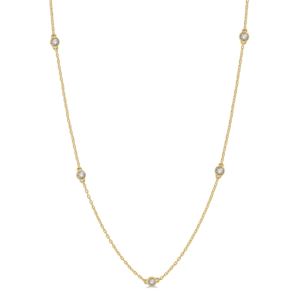 14k+Yellow+Gold+Diamonds+By+The+Yard+Necklace+.75twt