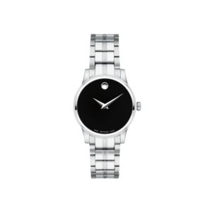 Ladies%27+Corporate+Exclusive+Silver-Tone+Stainless+Steel+Watch+Black+Dial