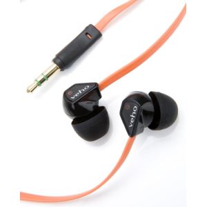 Veho+Z-1+Stereo+Anti-Tangle+In-Ear+Headphones+-+Orange