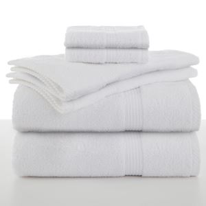 Essentials+6pc+Cotton+Towel+Set+Optical+White