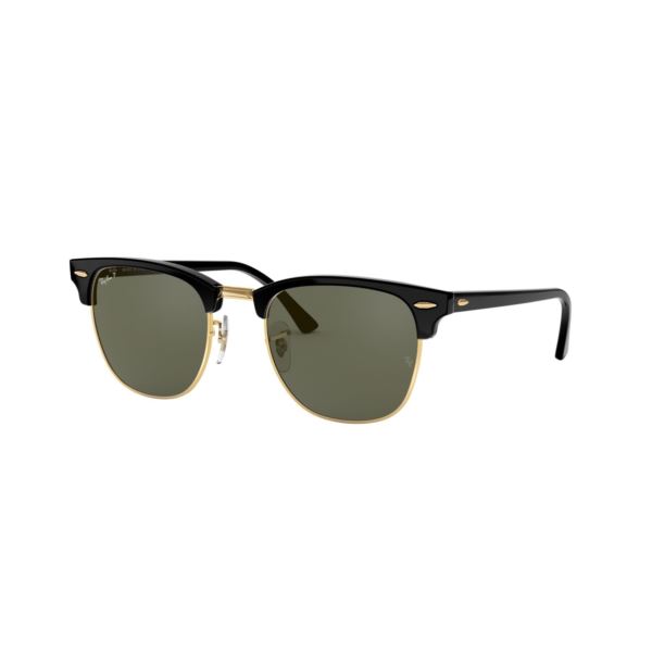 Polarized Clubmaster Classic Sunglasses - Gloss Black
