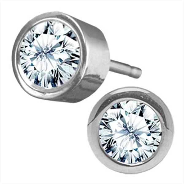 Royal bezel store diamond earrings